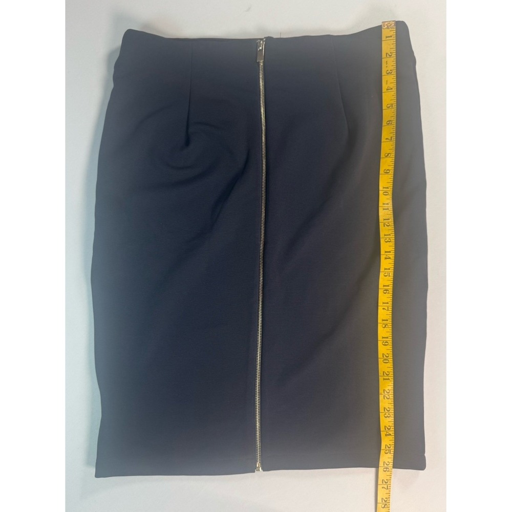 Philosophy Skirt 14 Large Navy Blue Gold Zipper Knee Length New With Tags - Picture 6 of 6